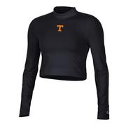  Tennessee Champion Women's Fitted Long Sleeve Mock Crop Top