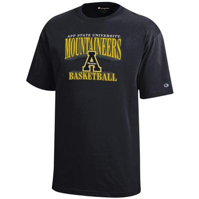 App State Champion YOUTH Wordmark Logo Basketball Tee