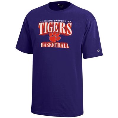 Clemson Champion YOUTH Wordmark Logo Basketball Tee