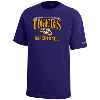 LSU Champion YOUTH Wordmark Logo Basketball Tee