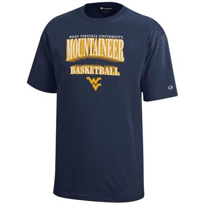 West Virginia Champion YOUTH Wordmark Logo Basketball Tee