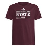  Mississippi State Adidas Youth Strategy Fresh Tee