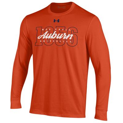 Auburn Under Armour Performance Cotton Long Sleeve Tee ORANGE