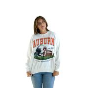  Auburn Gameday Social Malone Multimedia Oversized Crew Sweatshirt