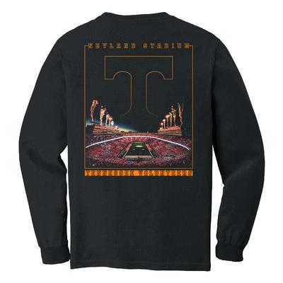 Tennessee Neyland Stadium at Night Comfort Colors Long Sleeve Tee