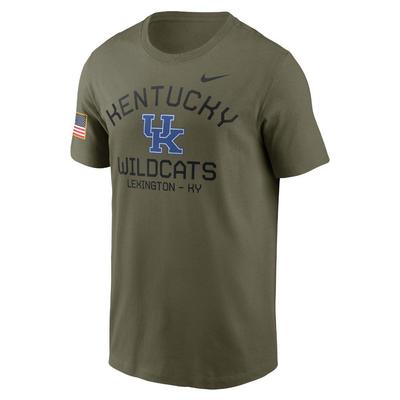 Kentucky Nike Military Dri-fit Cotton Team Issue Crew Tee