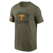  Tennessee Nike Military Dri- Fit Cotton Team Issue Crew Tee