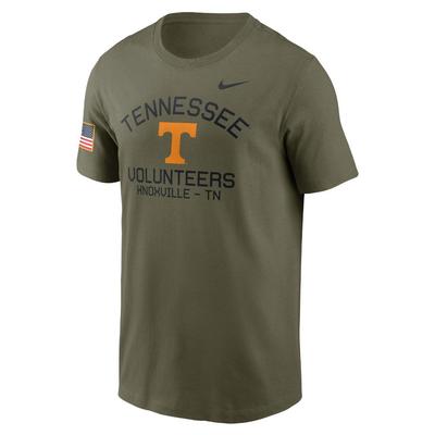 Tennessee Nike Military Dri-fit Cotton Team Issue Crew Tee