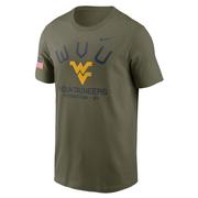  West Virginia Nike Military Dri- Fit Cotton Team Issue Crew Tee