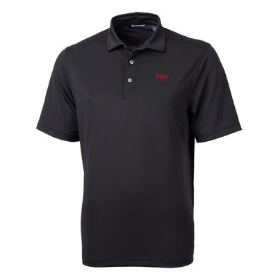 Nebraska Cutter and Buck Huskers Script Virtue Eco Pique Polo BLACK