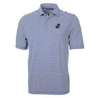 Florida Cutter and Buck Vault Albert Striped Virtue Eco Pique Polo TOUR_BLUE