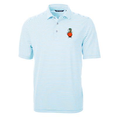 UCF Cutter and Buck Vault Citro Striped Virtue Eco Pique Polo