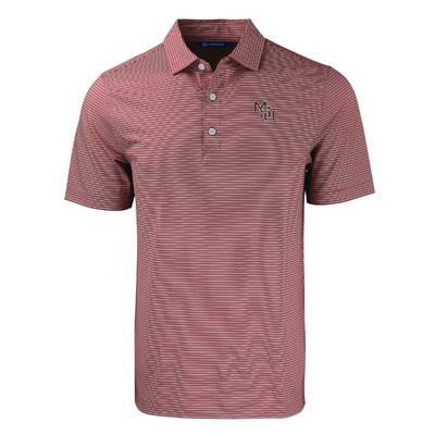 Mississippi State Cutter & Buck Interlock Forge Double Stripe Polo