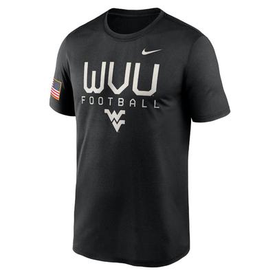 West Virginia Nike Military Dri-Fit Legend Tee