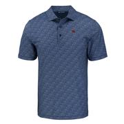  Auburn Cutter & Buck Vault Cartoon Pike Pebble Print Polo