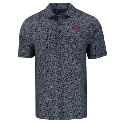 Nebraska Cutter & Buck Huskers Script Pike Pebble Print Polo