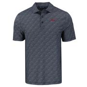  Nebraska Cutter & Buck Huskers Script Pike Pebble Print Polo