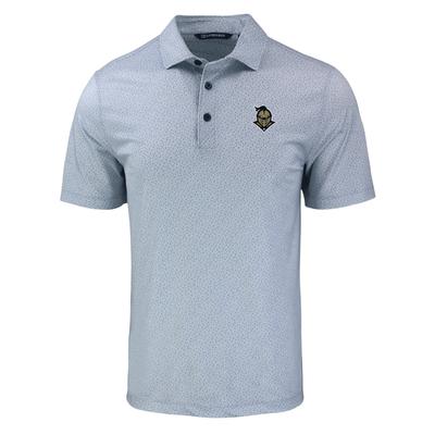 UCF Cutter & Buck Knight Pike Pebble Print Polo POLISHED/WHITE