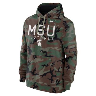 Michigan State Nike Military Club Fleece Hoodie