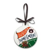  Auburn Ceramic Flat Ornament