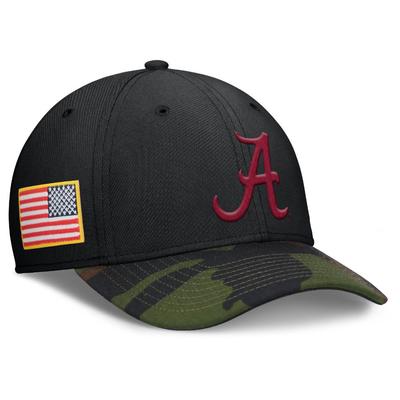 Alabama Nike Military Dri-fit Rise Swooshflex Cap