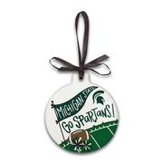  Michigan State Ceramic Flat Ornament