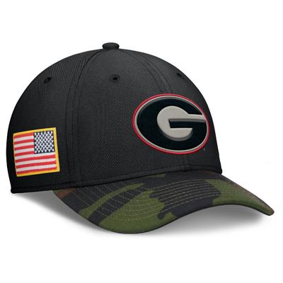 Georgia Nike Military Dri-fit Rise Swooshflex Cap