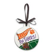  Clemson Tigers Ceramic Flat Ornament