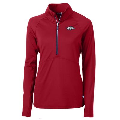 Arkansas Cutter & Buck Adapt Eco Half Zip Pullover CARDINAL_RED