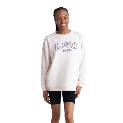 LSU Chicka-D Oversized Embroidery Warm Up Crew