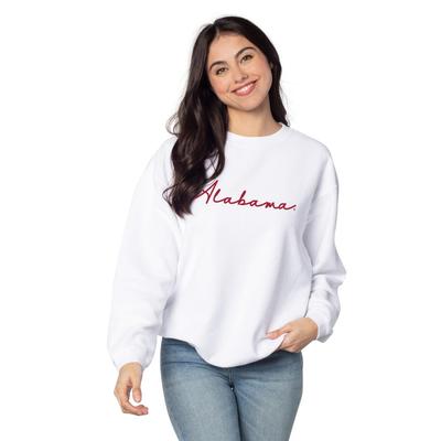 Alabama Chicka-D Heavy Script Corded Sweatshirt WHITE