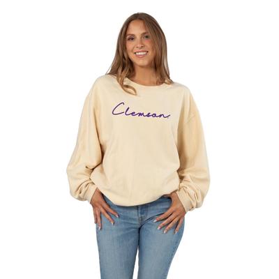 Clemson Chicka-D Heavy Script Corded Sweatshirt