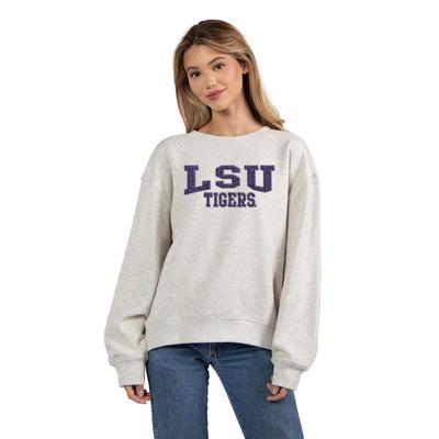 LSU Chicka-D Chenille Fill Embroidery Old School Crew