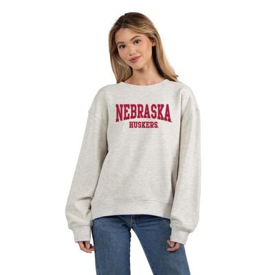 Nebraska Chicka-D Chenille Fill Embroidery Old School Crew