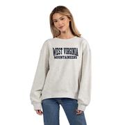  West Virginia Chicka- D Chenille Fill Embroidery Old School Crew