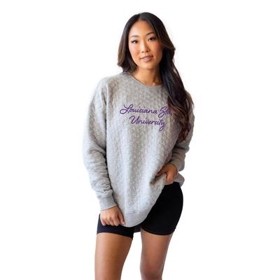 LSU Chicka-D Study Group Embroidery Quilted Pullover