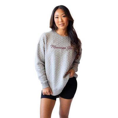 Mississippi State Chicka-D Study Group Embroidery Quilted Pullover