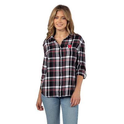 Nebraska Chicka-D Boyfriend Plaid Woven Shirt