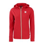  Nebraska Cutter & Buck Women's Daybreak Full Zip Hoodie