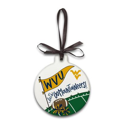 West Virginia Ceramic Flat Ornament