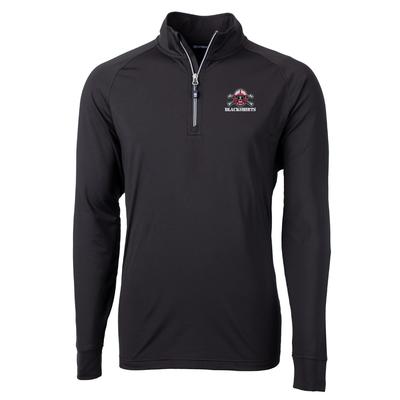 Nebraska Cutter & Buck Blackshirts Adapt Eco Knit Quarter Zip Pullover BLACK