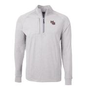  Mississippi State Cutter & Buck Interlock Adapt Eco Knit Heather 1/4 Zip Pullover