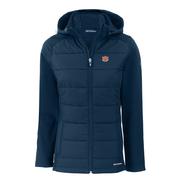  Auburn Cutter & Buck Women's Evoke Hybrid Eco Softshell Full Zip Jacket