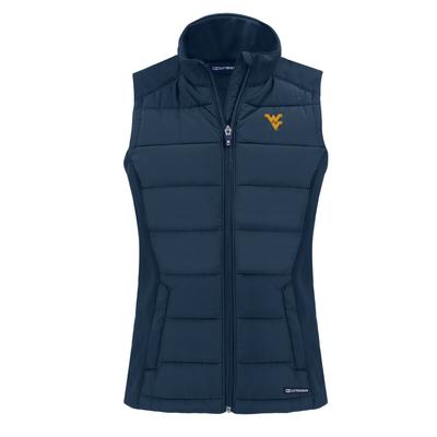 West Virginia Cutter & Buck Women's Evoke Hybrid Vest