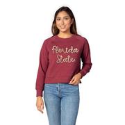  Florida State Chicka- D Rope Embroidery Boxy Raglan Crew