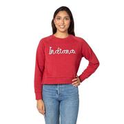  Indiana Chicka- D Rope Embroidery Boxy Raglan Crew