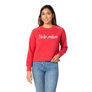  Nebraska Chicka- D Rope Embroidery Boxy Raglan Crew