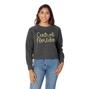  Ucf Chicka- D Rope Embroidery Boxy Raglan Crew