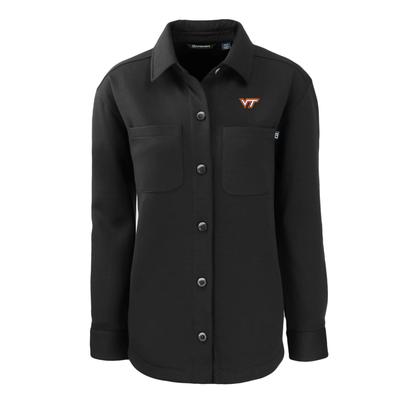 Virginia Tech Cutter & Buck Women's Roam Eco Knit Shirt Jacket