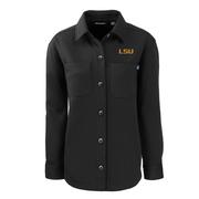  Lsu Cutter & Buck Women's Roam Eco Knit Shirt Jacket